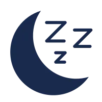 Une icône représentant la lune et les lettres « z, z, z ».