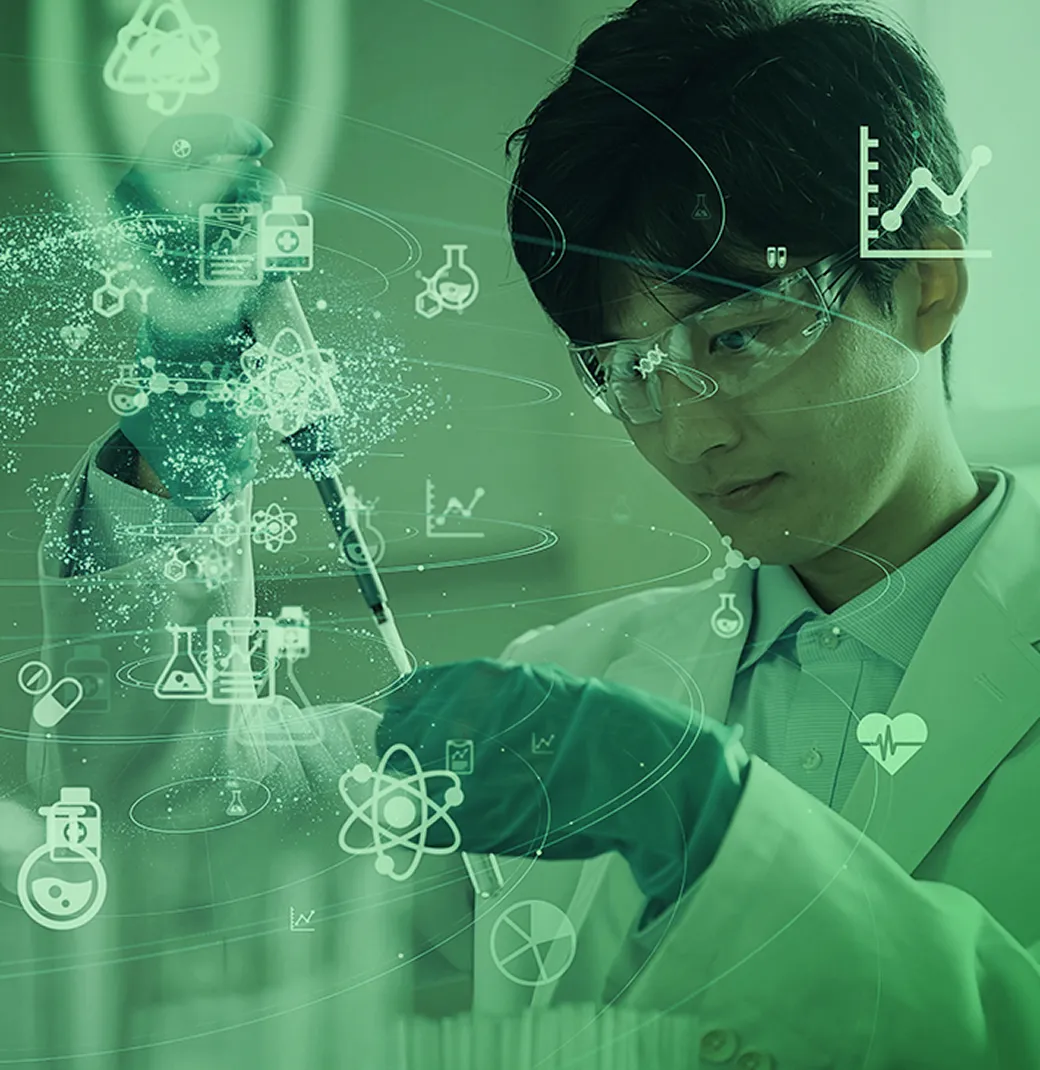 Une personne qui travaille dans un laboratoire.